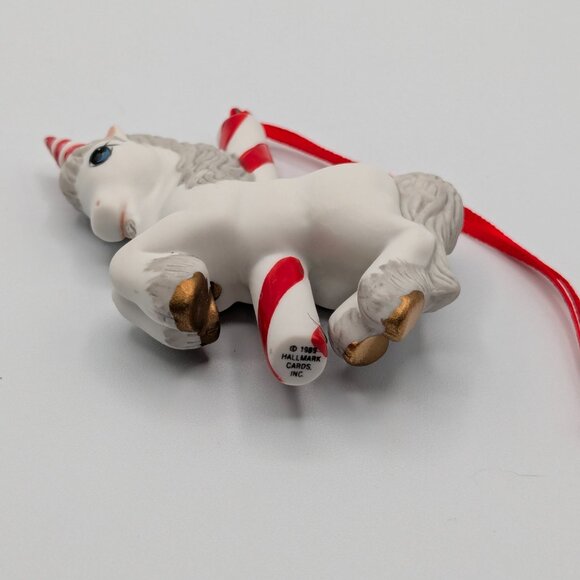 Hallmark Keepsake Merry-Go-Round Unicorn 1989, Fine Porcelain Vintage Ornament - Picture 6 of 11